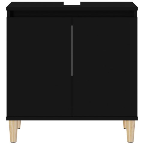 Szafka pod umywalkę, czarna, 58x33x60 cm