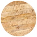 Stolik bistro, okrągły, 60x75 cm, surowe drewno mango