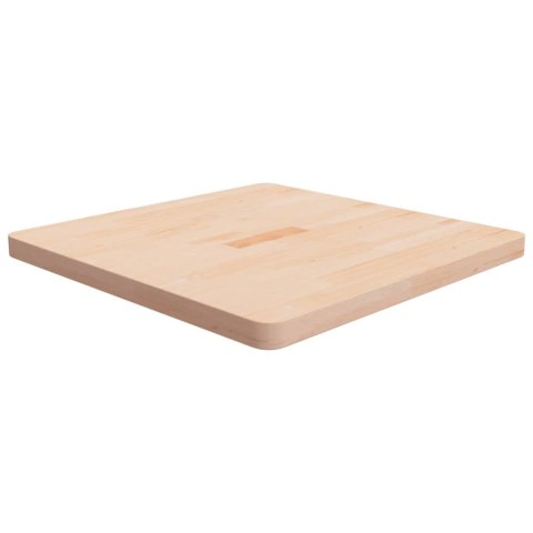 Kwadratowy blat do stolika, 70x70x4 cm, surowe drewno dębowe