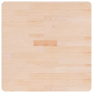 Kwadratowy blat do stolika, 70x70x4 cm, surowe drewno dębowe