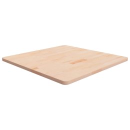 Kwadratowy blat do stolika, 80x80x2,5 cm, surowe drewno dębowe