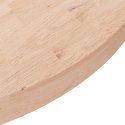 Okrągły blat do stolika, Ø90x4 cm, surowe drewno dębowe