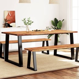 Stół z naturalną krawędzią, 180x90x75 cm, lite drewno akacjowe