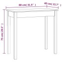 Stolik konsolowy, 80x40x75 cm, lite drewno sosnowe