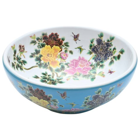 Umywalka nablatowa, kolorowa, okrągła, Φ41x14 cm, ceramiczna Umywalka nablatowa, kolorowa, okrągła, Φ41x14 cm, ceramiczna