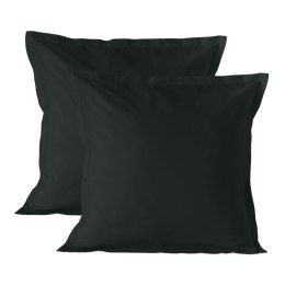 Poszewka na poduszkę HappyFriday BASIC Czarny 60 x 60 cm (2 Sztuk)