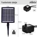 STILISTA Pompa solarna 2,8 W, 16 x 40,5 cm, czarna