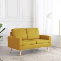 2-osobowa sofa, żółta, tapicerowana tkaniną