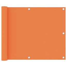 Parawan balkonowy, pomarańczowy, 75x600 cm, tkanina Oxford