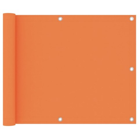 Parawan balkonowy, pomarańczowy, 75x600 cm, tkanina Oxford