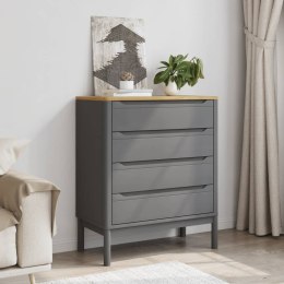 VidaXL Chest of Drawers FLORO Gray Solid Wood Pine