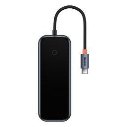 AcmeJoy HUB 4-portowy USB-C 3xUSB 3.0 ciemnoszary