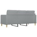 VidaXL Sofa 3-osobowa, jasnoszara, 180 cm, tapicerowana tkaniną