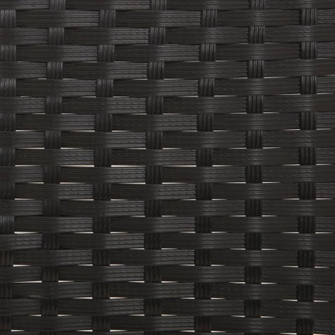 2-osobowa ławka ogrodowa z poduszkami, czarna, polirattan