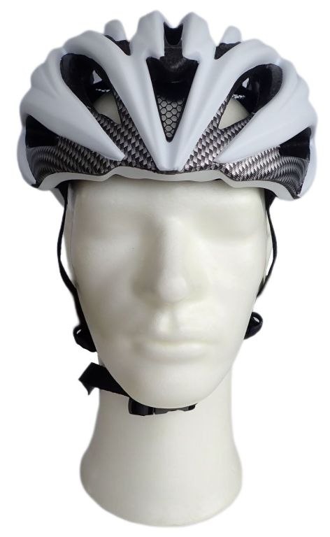 Kask rowerowy rozmiar L - srebrny