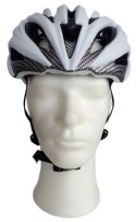 Kask rowerowy rozmiar M (55-58 cm) - srebrny