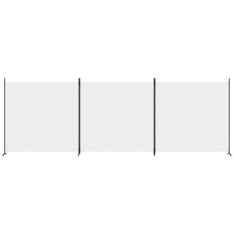 Parawan 3-panelowy, biały, 525x180 cm, tkanina