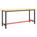 VidaXL Rama do stołu roboczego, czerwono-czarna, 170x50x79 cm, metal