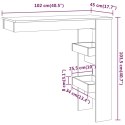 Stolik barowy, czarny, 102x45x103,5 cm, materiał drewnopochodny