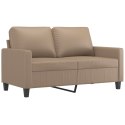 VidaXL 2-osobowa sofa, kolor cappuccino, 120 cm, sztuczna skóra