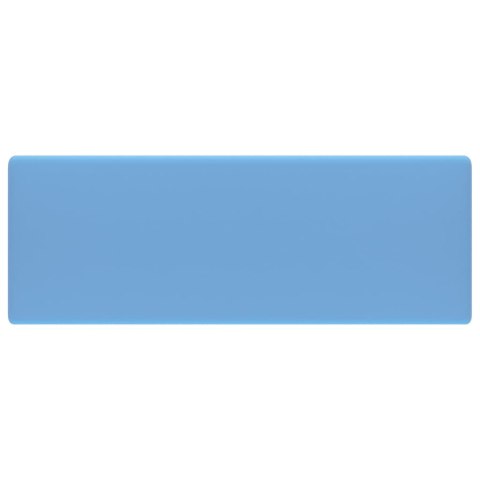 Kwadratowa umywalka z przelewem, matowa jasnoniebieska, 41x41cm