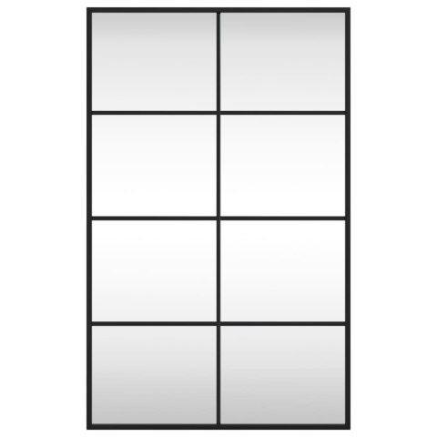 Lustro ścienne, czarne, 50x80 cm, prostokątne, żelazo