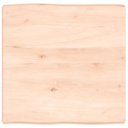 VidaXL Blat stołu, 60x60x(2-6)cm, surowy, lity dąb naturalną krawędzią