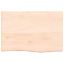 VidaXL Półka, 60x40x(2-6) cm, surowe lite drewno dębowe