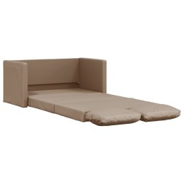 VidaXL Sofa podłogowa 2-w-1, cappuccino, 112x174x55 cm, sztuczna skóra