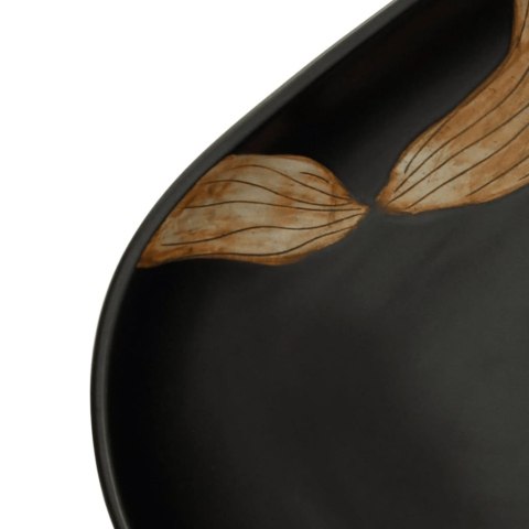 Umywalka nablatowa, czarna, owalna, 59x40x14 cm, ceramiczna Umywalka nablatowa, czarna, owalna, 59x40x14 cm, ceramiczna