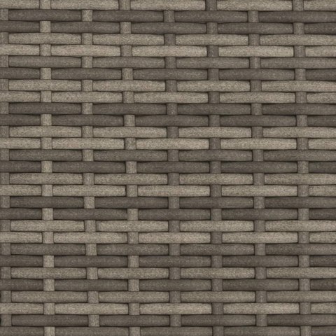 2-osobowa sofa ogrodowa z podnóżkami, szara, polirattan