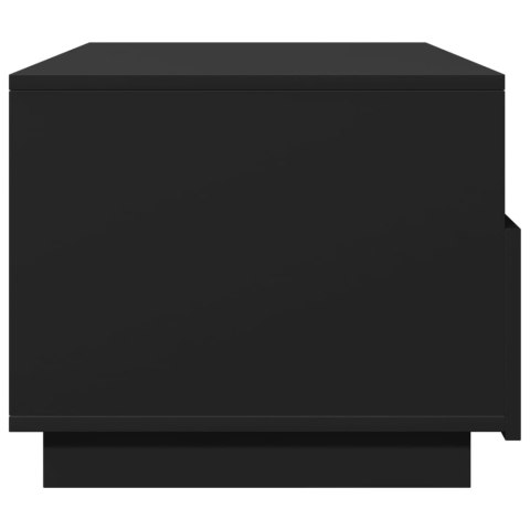 Stolik kawowy z podświetleniem LED, czarny, 90x49x40 cm