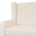 VidaXL Zestaw wypoczynkowy sofa i fotel, kremowe
