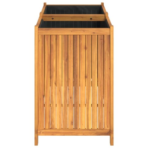 Donica ogrodowa z wyściółką, 100x50x75 cm, lite drewno akacjowe