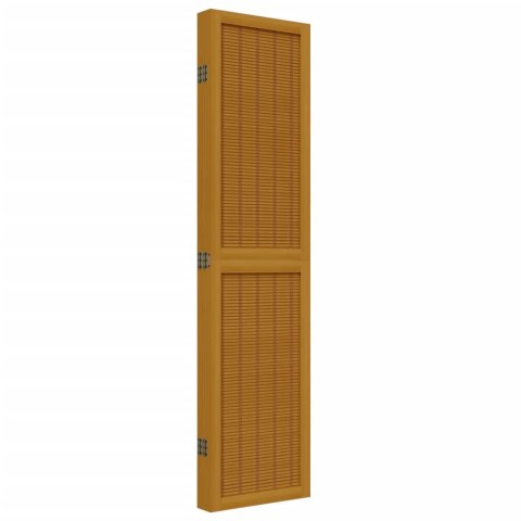 Parawan pokojowy, 5-panelowy, brązowy, lite drewno paulowni