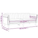 VidaXL Sofa 3-osobowa, jasnoszara, tapicerowana aksamitem