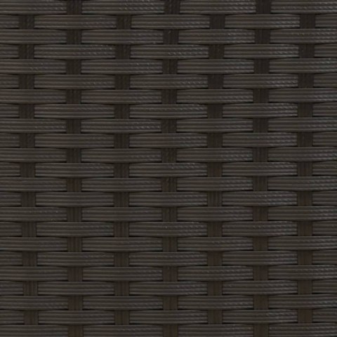 Leżanka z poduszkami, czarna, rattan PE