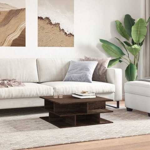 Stolik kawowy, brązowy dąb, 70x70x29 cm