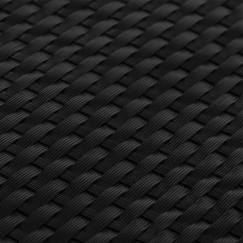 Parawany balkonowe, 10 szt., czarne, 255x19 cm, rattan PE