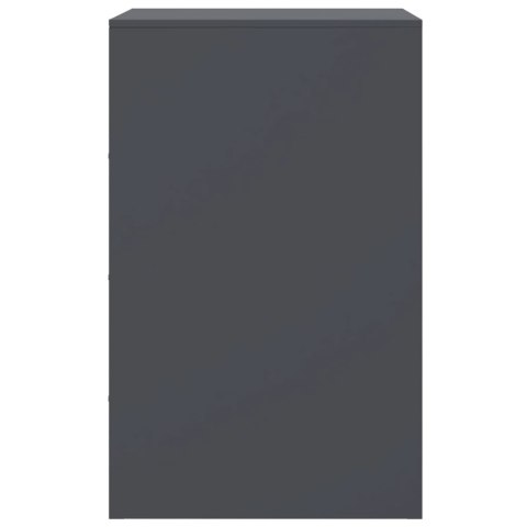 Szafki nocne, 2 szt., antracytowe, 34,5x39x62 cm, stal