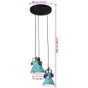 Lampa sufitowa, 25 W, postarzany niebieski, 30x30x100 cm, E27