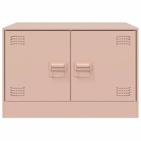 Stolik kawowy, różowy, 67x50x44 cm, stal