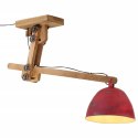 Lampa sufitowa, 25 W, postarzany czerwony, 105x30x65-108cm, E27