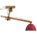 Lampa sufitowa, 25 W, postarzany czerwony, 105x30x65-108cm, E27