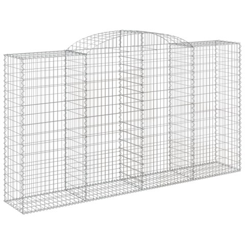 Kosze gabionowe z łukiem, 5 szt., 300x50x160/180 cm, żelazo Kosze gabionowe z łukiem, 5 szt., 300x50x160/180 cm, żelazo