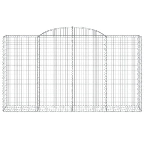 Kosze gabionowe z łukiem, 5 szt., 300x50x160/180 cm, żelazo Kosze gabionowe z łukiem, 5 szt., 300x50x160/180 cm, żelazo