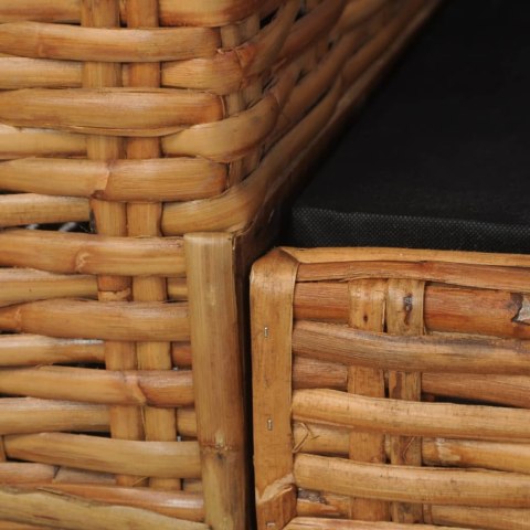 2-cz. zestaw wypoczynkowy, poduszki, brązowy, naturalny rattan 2-cz. zestaw wypoczynkowy, poduszki, brązowy, naturalny rattan