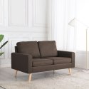 VidaXL 2-osobowa sofa, brązowa, tapicerowana tkaniną