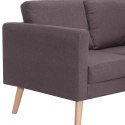 VidaXL Sofa 2-osobowa, tapicerowana tkaniną, taupe