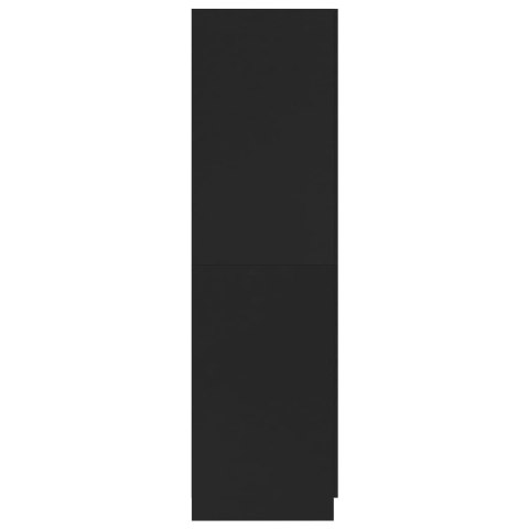 Szafa, czarna, 80x52x180 cm, materiał drewnopochodny